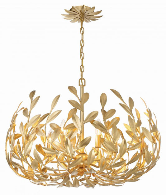 Broche 27'' Antique Gold Chandelier