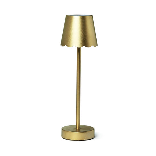 LED Table Lamp w/ Scalloped Edge Shade