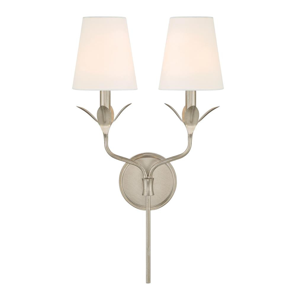 Broche 12'' Antique Silver Sconce