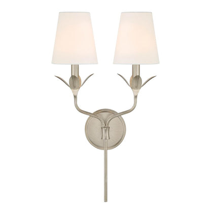 Broche 12'' Antique Silver Sconce