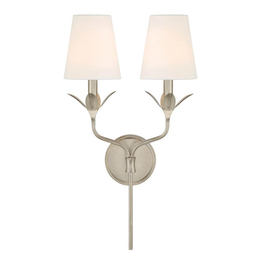 Broche 12'' Antique Silver Sconce