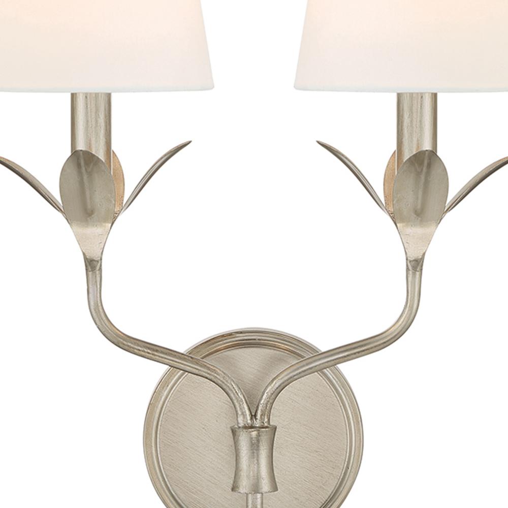 Broche 12'' Antique Silver Sconce