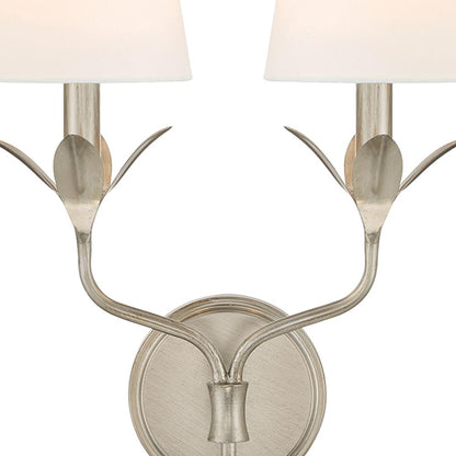Broche 12'' Antique Silver Sconce