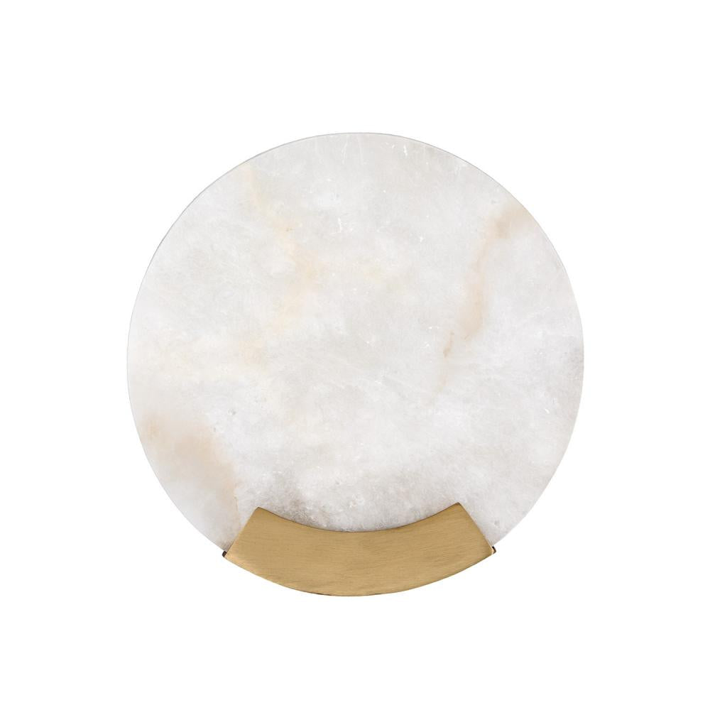 1 Light ALABASTER AND BRASS SCONCE