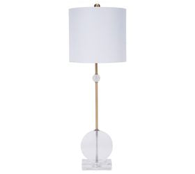 Crystal & Brass Brady Buffet Lamp