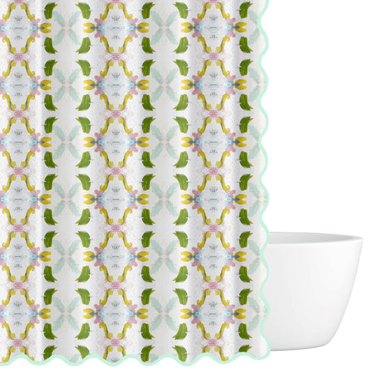 Dogwood Scalloped Shower Curtain