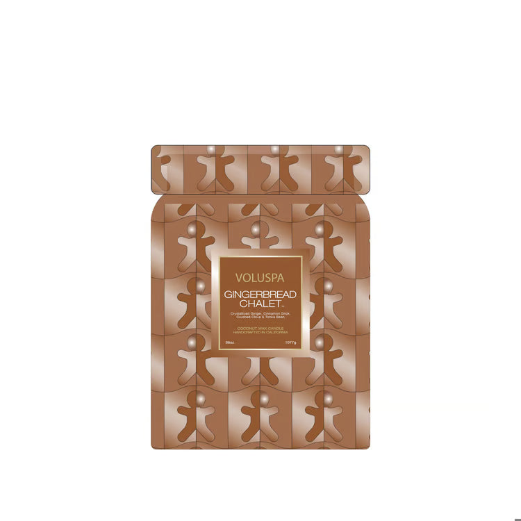 Gingerbread Chalet Large Candle