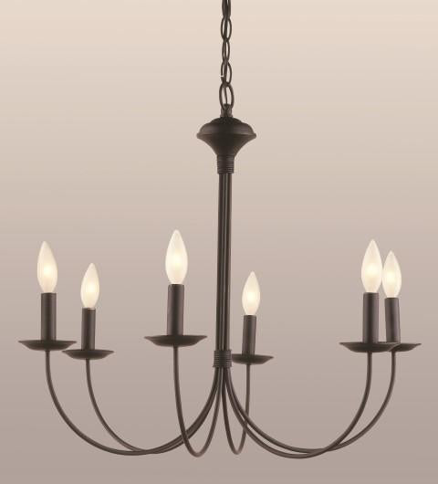 SIX LIGHT CHANDELIER