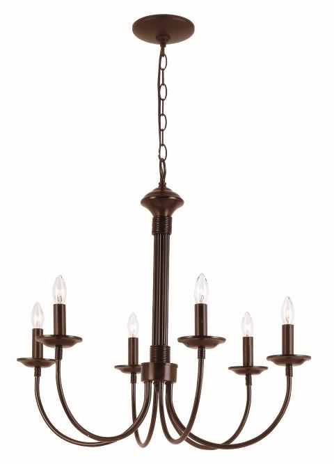 SIX LIGHT CHANDELIER