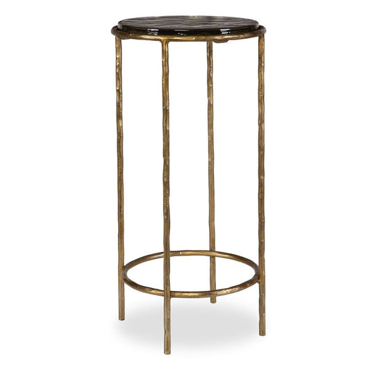 Glass & Brass Drink Table