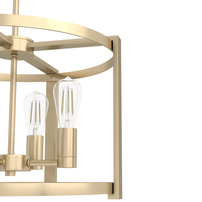 Hunter Astwood Alturas Gold 4 Light Small Chandelier Ceiling Light Fixture