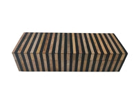 Wood & Black Resin Tile Decor Box
