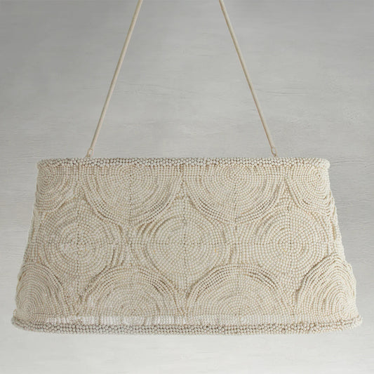 Angelina Wood Winter White Chandelier