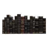 Black/Chocolate Leather Bound Book