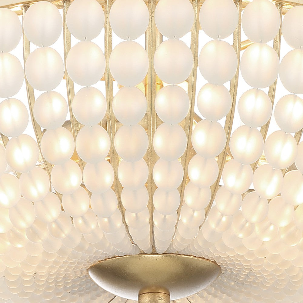 Bella 15.75'' Antique Gold Semi Flush Mount