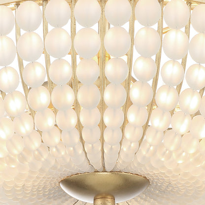 Bella 15.75'' Antique Gold Semi Flush Mount