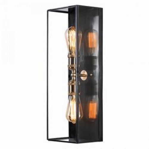 2L Bronze Brass Outdoor Wall Lantern