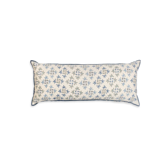 Celeste Lapis Pillow with Embroidery