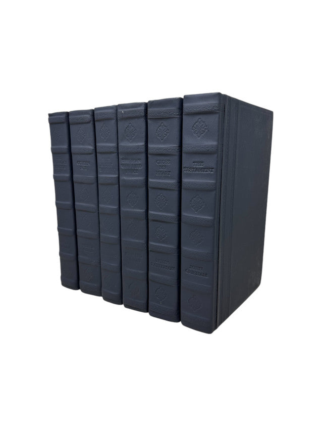 6 Vol.Leather Matte Navy Books