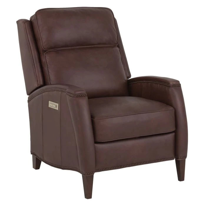 Leather Xavier Power Recliner-Truffle