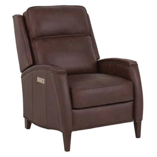 Leather Xavier Power Recliner-Truffle