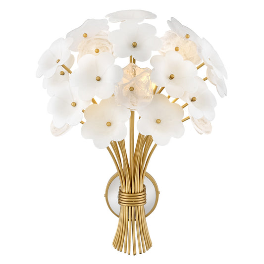 Large Floral Two Light Sconce
