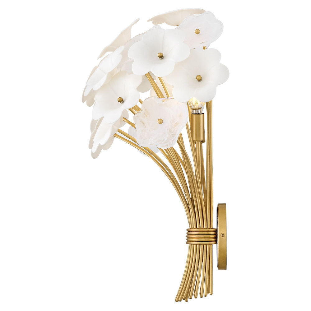 Large Floral Two Light Sconce