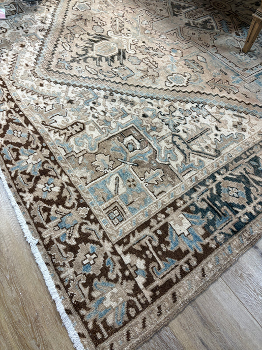 9x12 Antique Heriz Rug