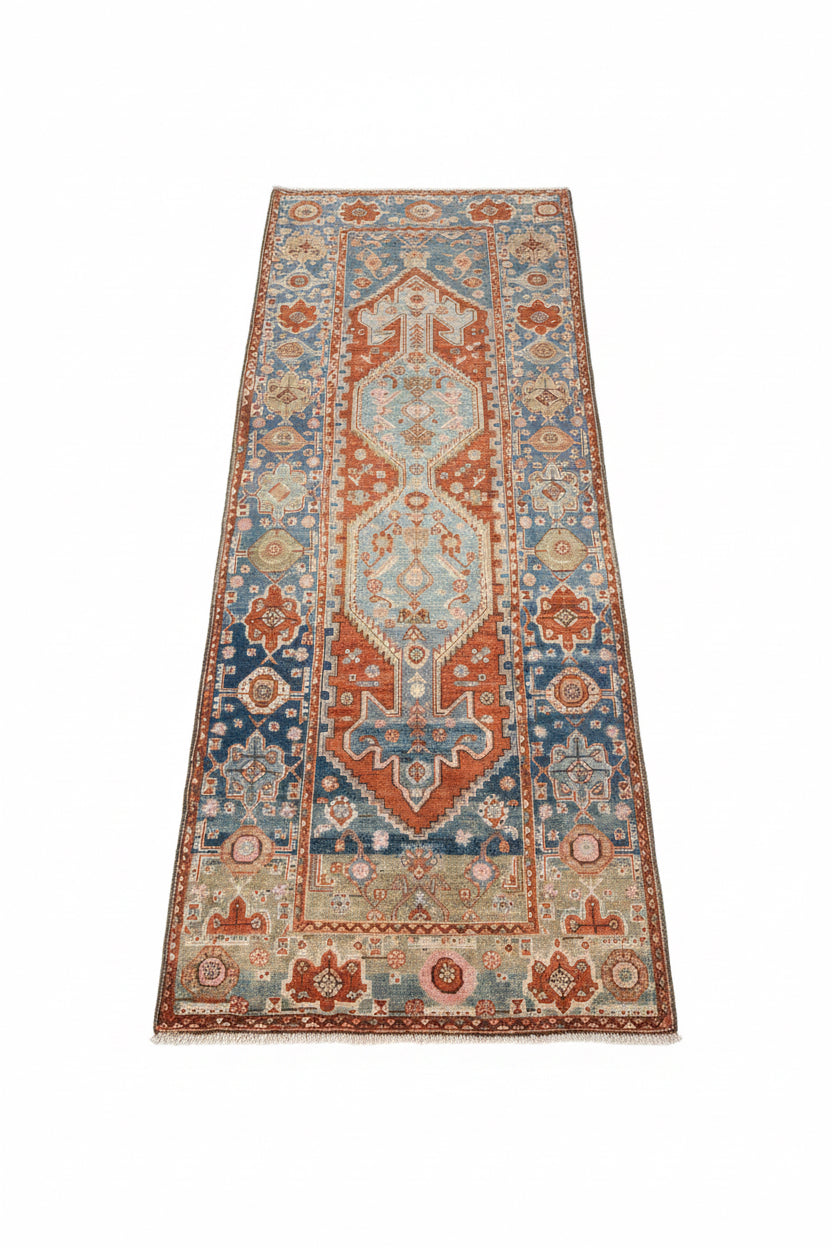 4x9 Antique Kurdish Rug