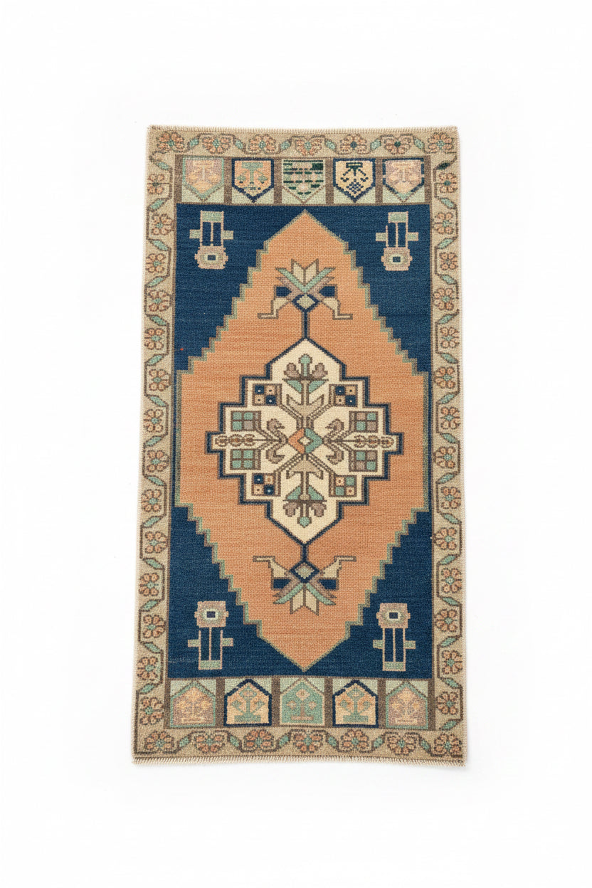 2x3 Navy Oushak Rug