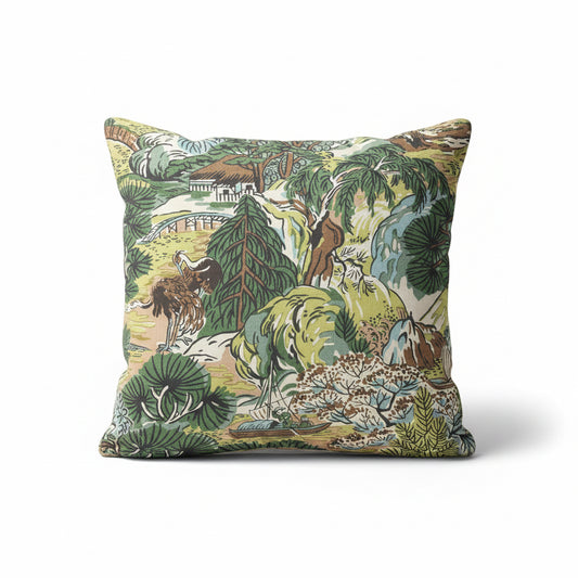22x22 Thibaut: Pagoda Trees Pillow