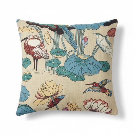 22x22 GP&J Baker: Nympheus Linen, Straw Pillow
