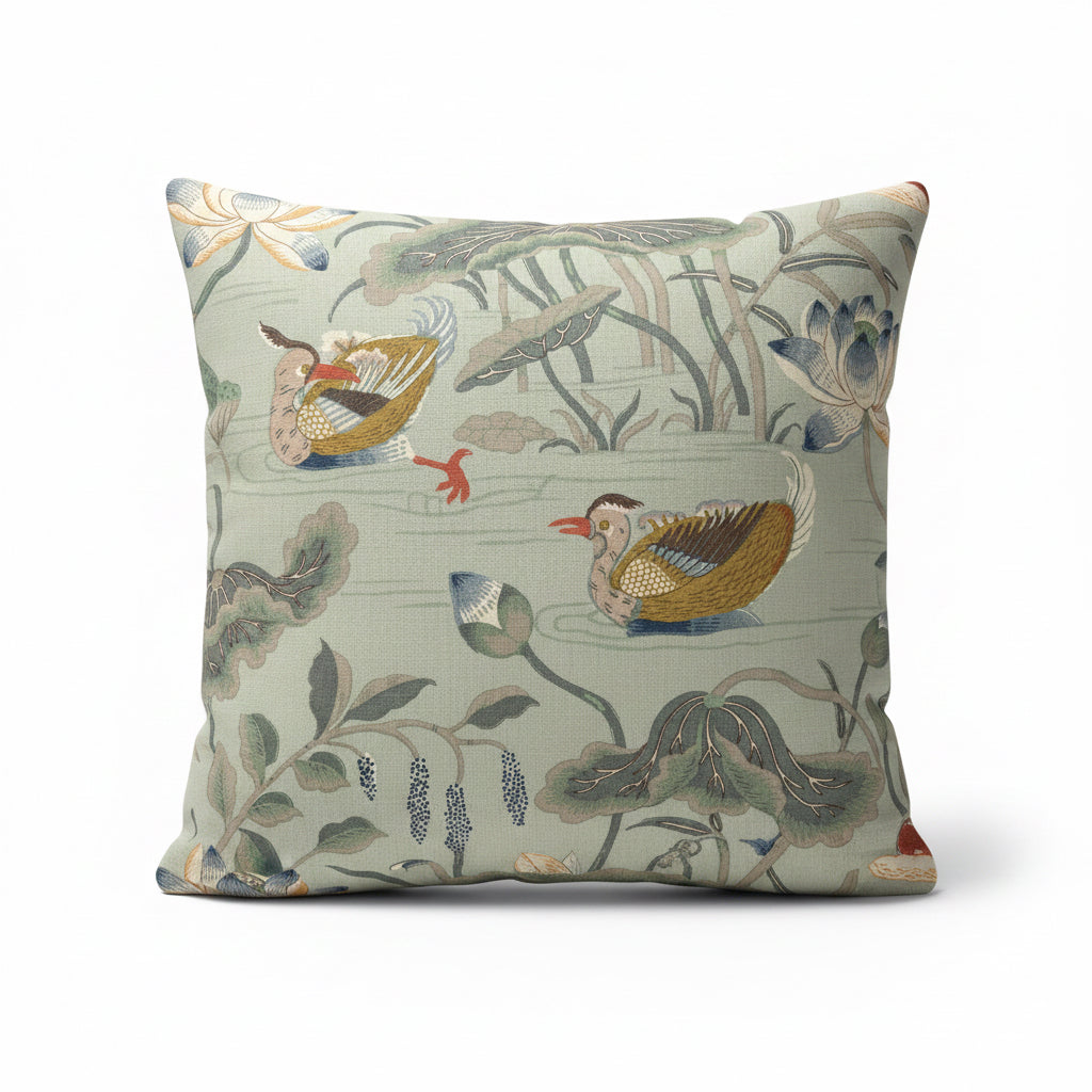 22x22 Schumacher: Lotus Garden Pillow
