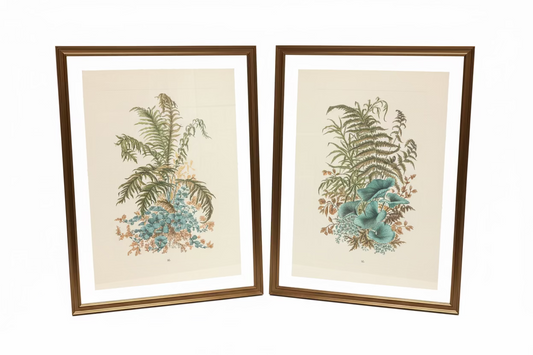 Fern Fronds W/ Teal Leaves