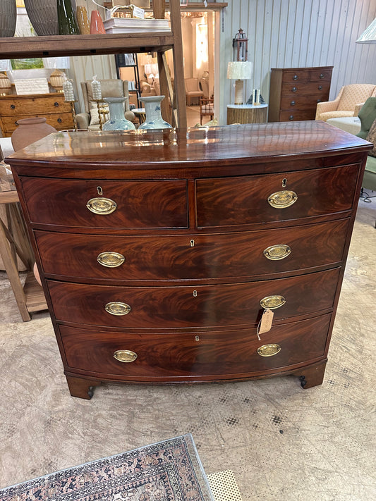 Antique Gold Pulls 2/3 Chest of Drawers