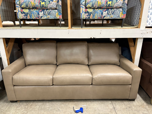 Barrett Flax Leather Sofa