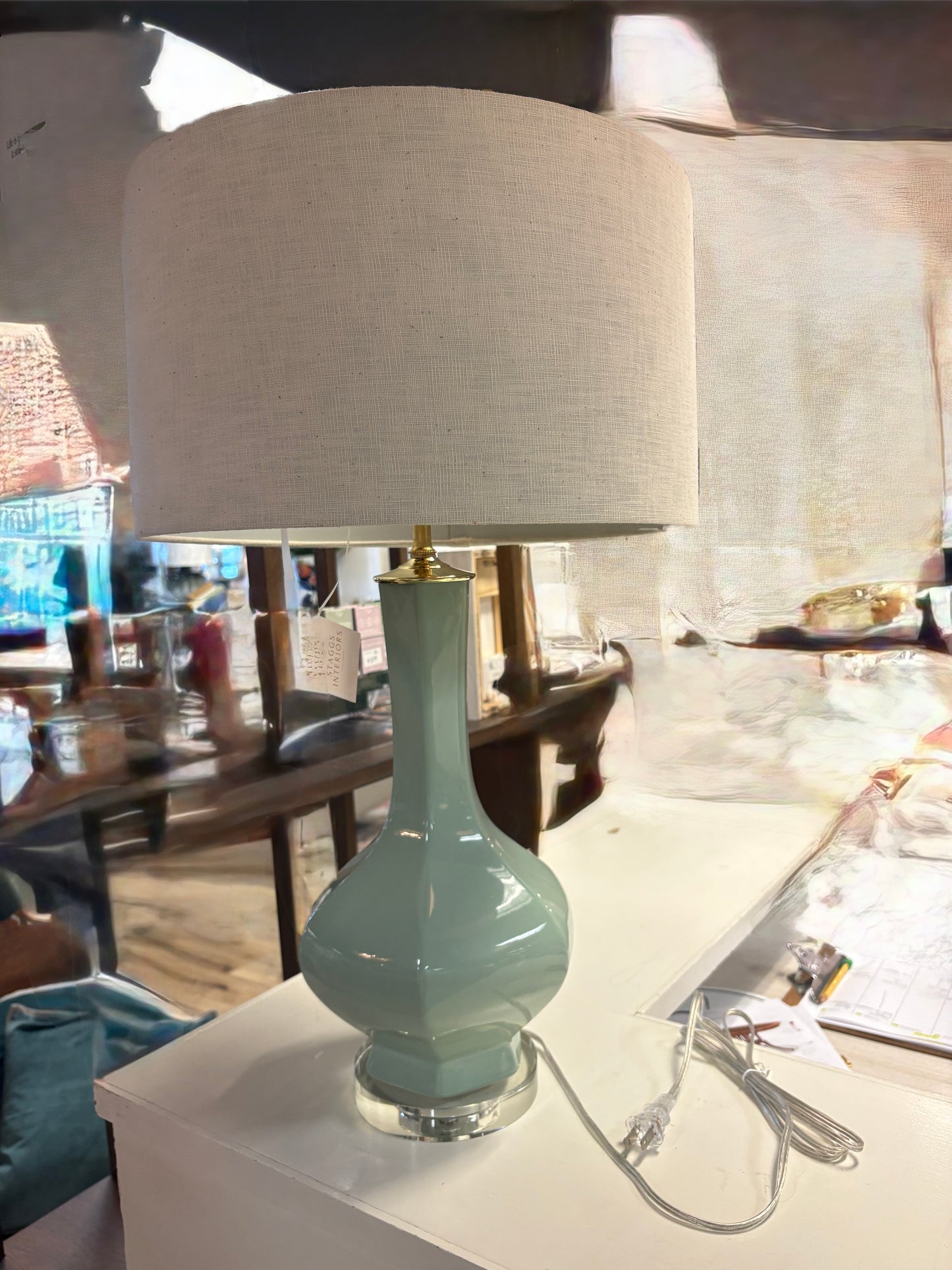Celadon Vase Lamp