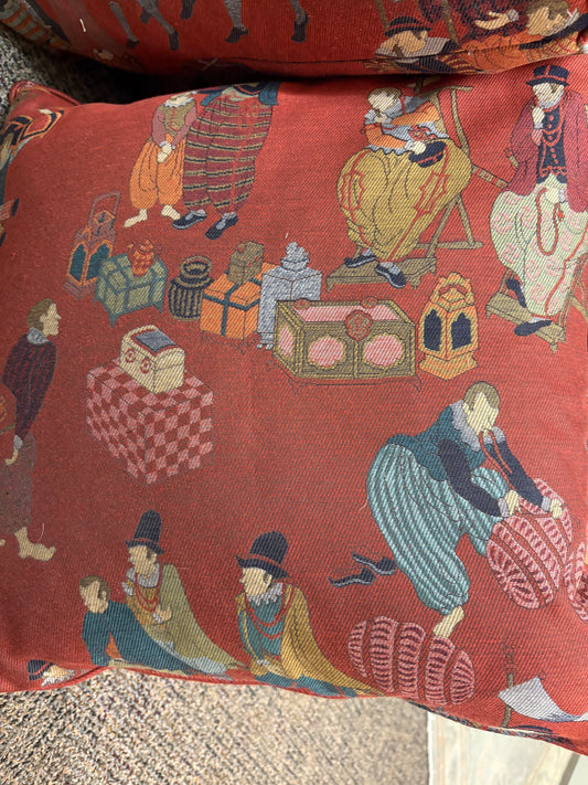 Market Mayham Throw Pillow