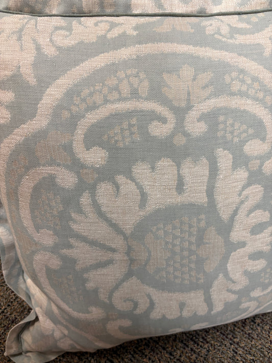 Blue and Ivory Decorative Pillow