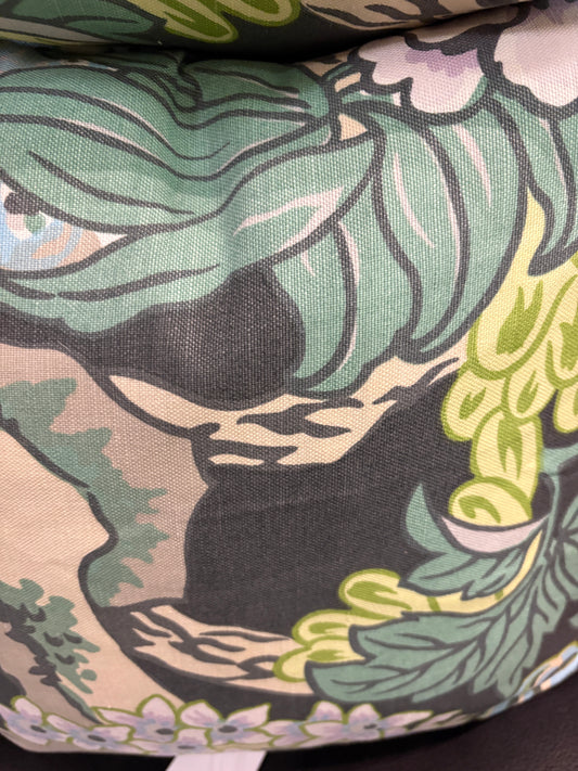 Green and Blue Floral Pillow