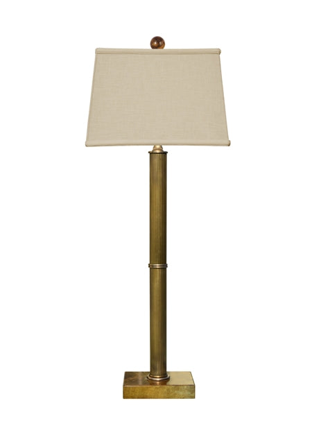 BRASS BUFFET LAMP WITH ANTIQUE FINISHED