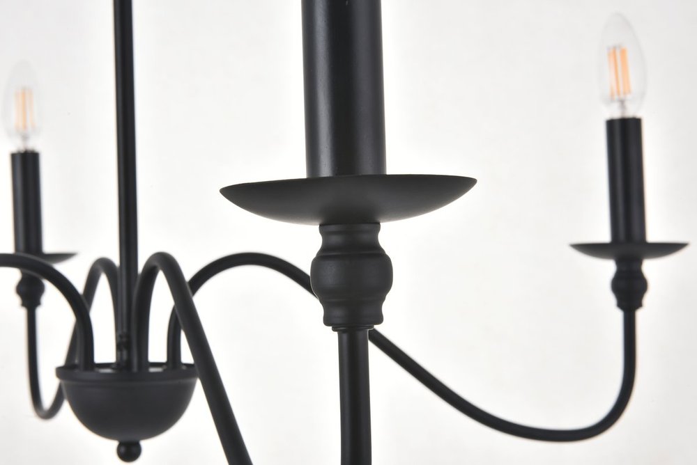 Rohan 4 light Matte Black Pendant