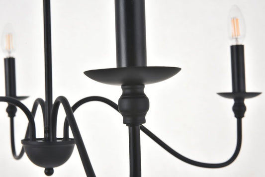 Rohan 4 light Matte Black Pendant