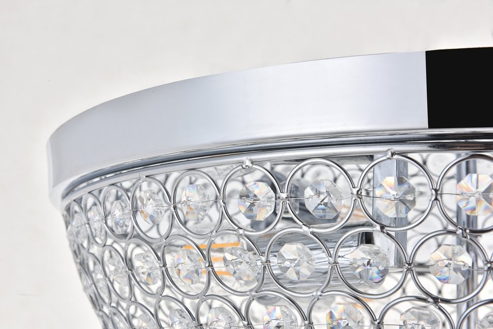 Taye Chrome And Clear 18" Overhead Lighting