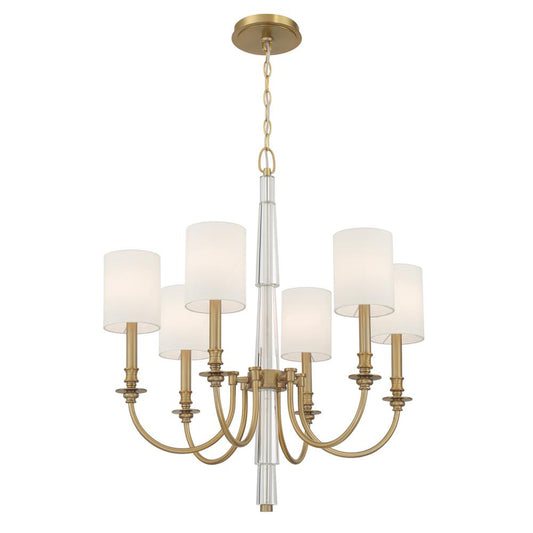LLOYD AGED BRASS CHANDELIER