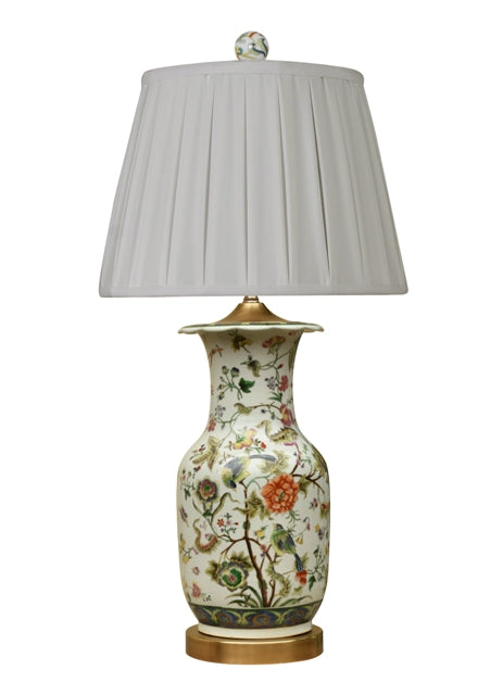 PORCELAIN FLORAL VASELAMP