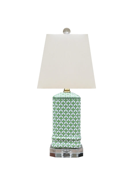PORCELAIN GREEN FISH SCALES LAMP