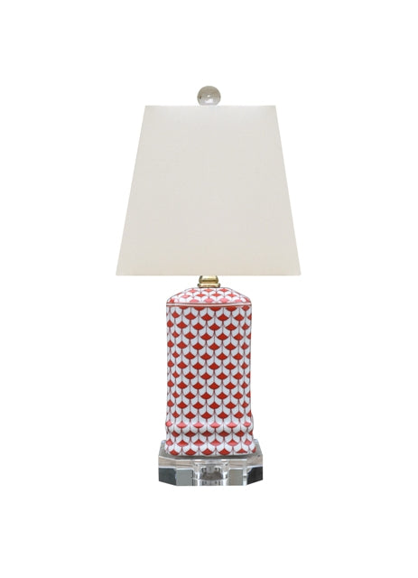 PORCELAIN RED FISH SCALES LAMP