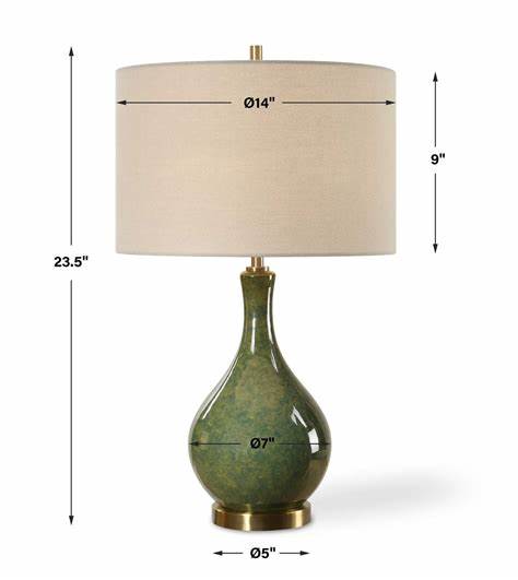 Emerald Green Glaze Table Lamp