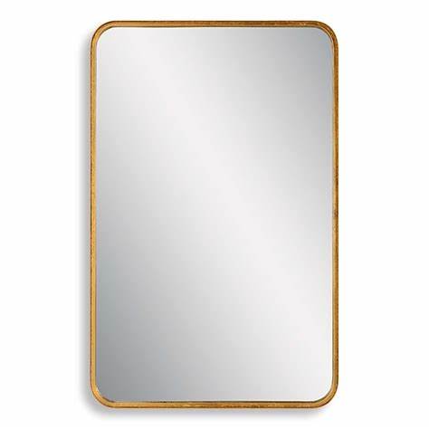 Contemporary Gold Metal Mirror